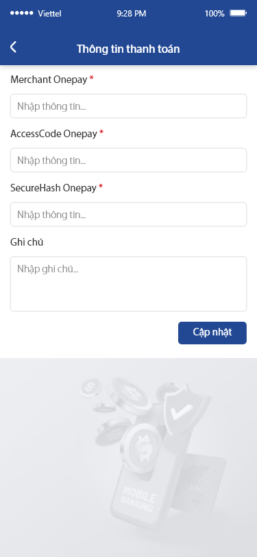 App nhà hàng lĩnh vực FnB
